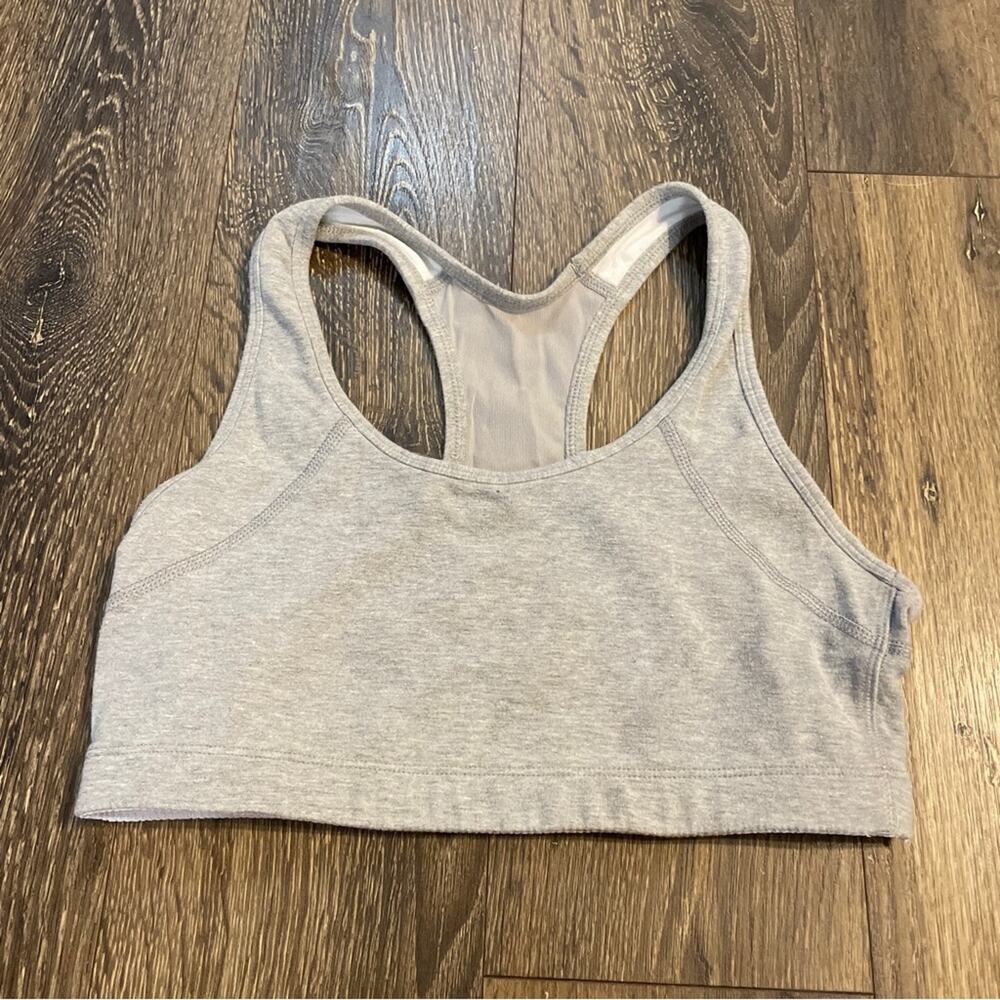 CHAMPION Heather Gray Racerback Sports Bra Size M